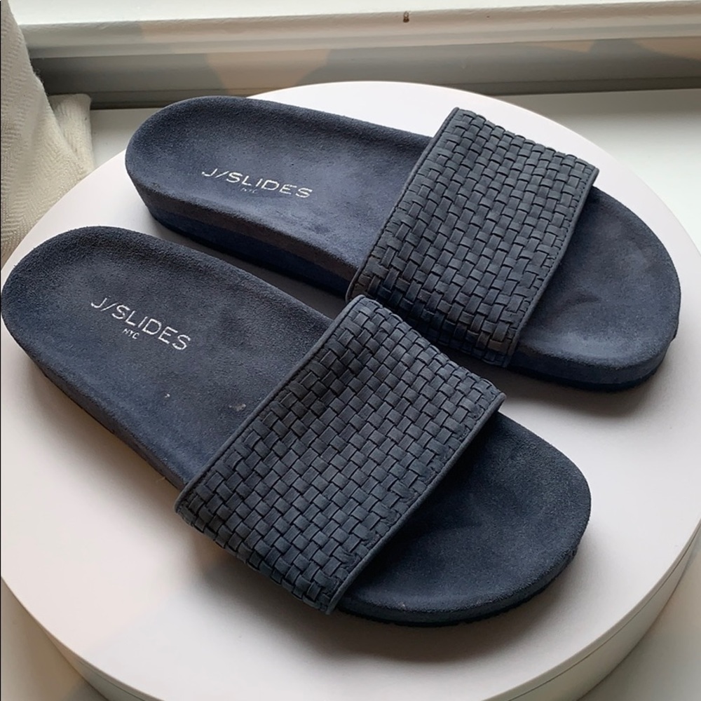 J Slide suede shoes
